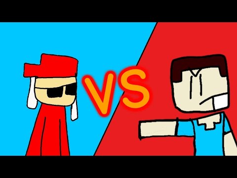 steve (minecraft) vs @mussoumano animado