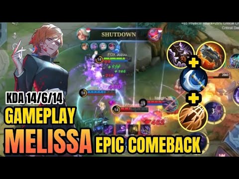 HARD GAME !! MELISSA VS CLINT | EPIC COMEBACK | MELISSA GAMEPLAY | MOBILE LEGENDS