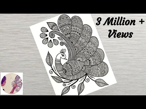 How to draw Mandala for Beginners Peacock mandala art peacock drawing stepbystep doodle art