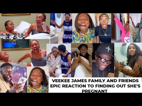 Most emotional pregnancy reveal to friends & family by Veekee James (THEY ALL CRIED)
