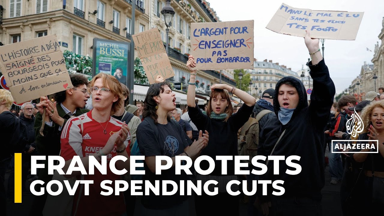 France protesters rally against government spending cuts