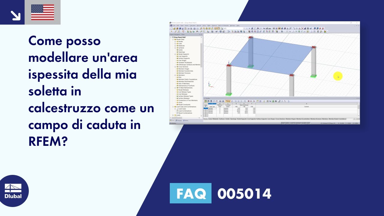 FAQ 005014 | Come posso modellare un&#39;area ispessita della mia soletta in calcestruzzo come un campo di caduta in RFEM?