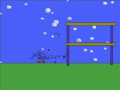 Car crash test - Jaguar X-Type vs 4 Kias in a parking lot