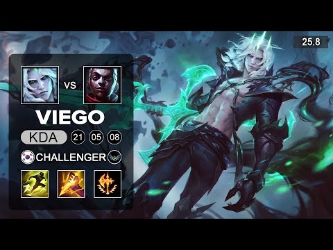 Viego vs Ekko Jungle - KR Challenger - Patch 25.8 Season 15