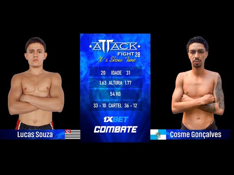 Attack Fight 28 - Lucas Souza x Cosme Gonçalves 54kg