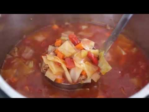 Chunky Beef Cabbage and Tomato Soup