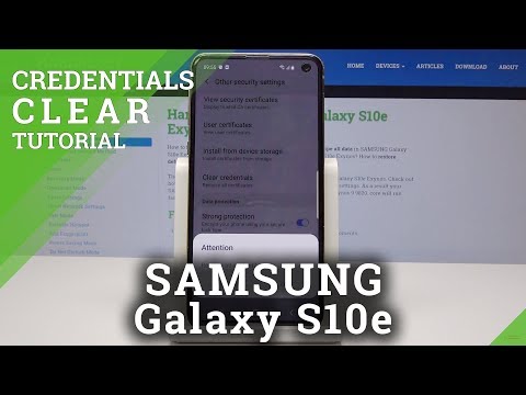 How to Clear Credentials on SAMSUNG Galaxy S10e - Remove Licences