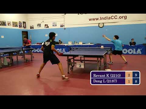 Revant K (2210) vs Liu Dong (2187) - JOOLA Summer Open at ICC on 5-15-2022