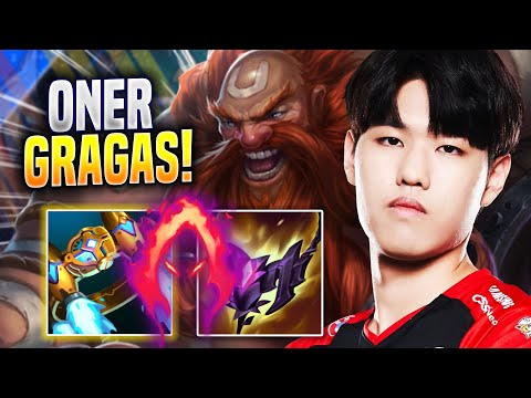 ONER DOMINATING WITH GRAGAS! - T1 Oner Plays Gragas JUNGLE vs Lee Sin! | Season 2023
