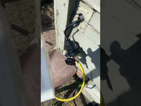 Avoid trenching electric line to  outdoor trailer, shed, coop 15 amp flanged inlet