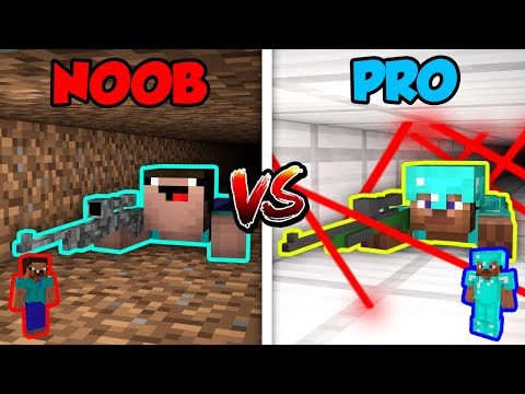 Minecraft NOOB vs. PRO: SNIPER BATTLE! in Minecraft! Video