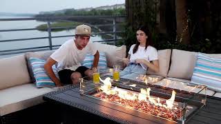 Homrest Propane Fire Pit Table 50,000 BTU Gas Fire pits