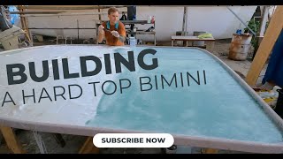 DIY BUILDING A FIBERGLASS  HARD TOP BIMINI FOR A SAILBOAT | LAMINATING TOP SIDE | PART 5 |  EP 96