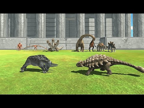 FANTASY TEAM VS HERBIVORE DINOSAURS Tournament - Animal Revolt Battle Simulator