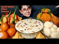 Eating Samosa Big Bowl Of Kheer Gulab Jamun Rasgulla Big Bites Indian Sweet Foodie Darling