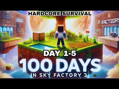 Can I Survive 100 DAYS in Hardcore MODDED Minecraft (Sky Factory 3)