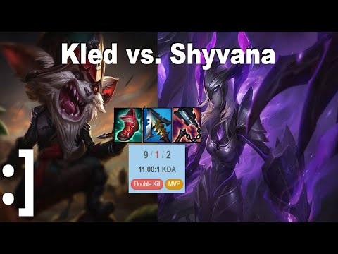 Kled vs. Shyvana - A top laner maybe worse than Kled (Stream highlight)