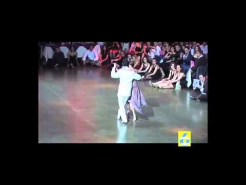  Andrea Misse  and  Javier Rodriguez  are  dancing  to  the  milonga  "  Reliquias Porteñas  "