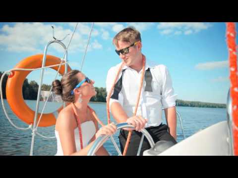 Ania i Paweł - zdjęcia plenerowe pod żaglami na Mazurach