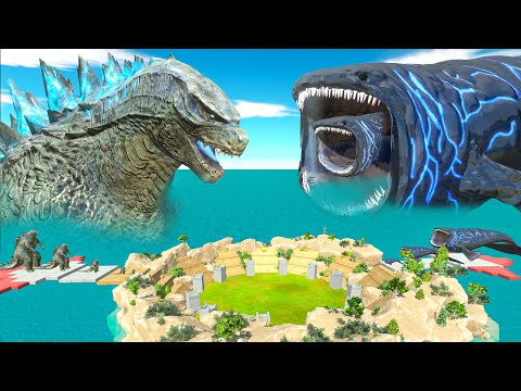 King of the Monster War - Growing Godzilla 2014 VS Bloop, Size Comparison Godzilla | ARBS