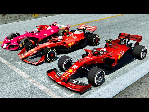 Ferrari F1 2019 vs Ferrari F1 2021 vs Ferrari F1 2025 - Spa