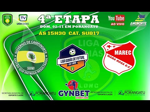 LIGA GOIÁS GYNBET.COM 2025 CATEG. BASE 2025 - GOV. CAMPINORTE CESCAMP X MAREC MARA ROSA