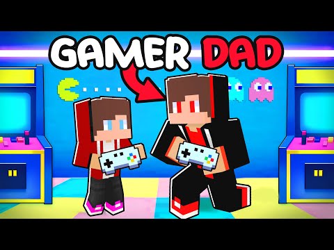 MAIZEN Living with a PRO GAMER DAD in Minecraft! - Parody Story(JJ and Mikey TV)