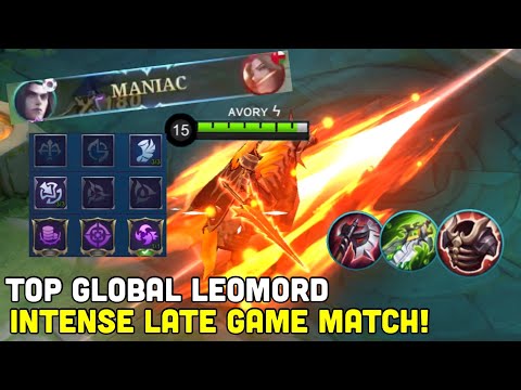 INTENSE LATE GAME BATTLE! MANIAC!! - TOP GLOBAL LEOMORD - Avory | MLBB