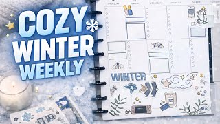 COZY Winter Weekly Planner ❄️ | Live Love Posh Vertical | Functional + Decorative | January 12–18