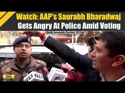 Delhi Election 2025: Saurabh Bhardwaj Gets Angry At Delhi Police Amid Voting | Greater Kailash