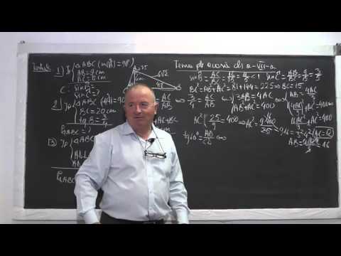 1/2 Lectia 969 - Geometrie si Algebra: Arii Functii trigonomertice Th Pitagora Inegalitati - Clasa 7