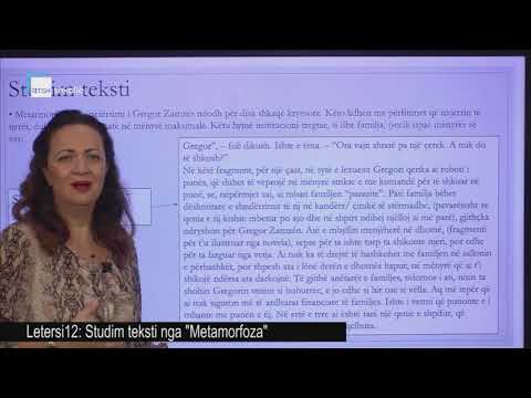 Letërsi 12 - Studim teksti nga "Metamorfoza"