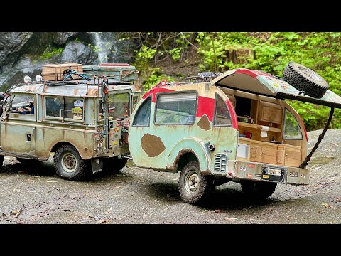 Cool CARAVAN RC expedition car | RC Off road 4x4 | RC Adventure Trophy Traxxas