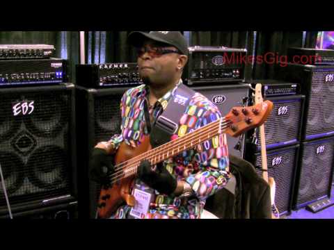 Etienne Mbappe and Swaeli Mbappe at Aquilina Basses NAMM 2013 | MikesGig