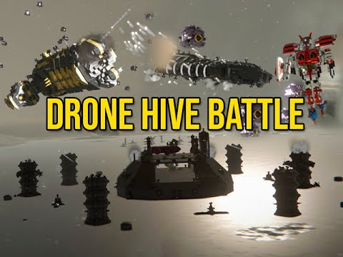 Space Engineers - 30 Players VS 2500 Drone's Hive Battle