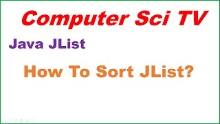 Java JList Ep.01 - Sort JList on Button Click