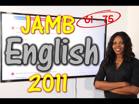 JAMB CBT English 2011 Past Questions 61 - 75