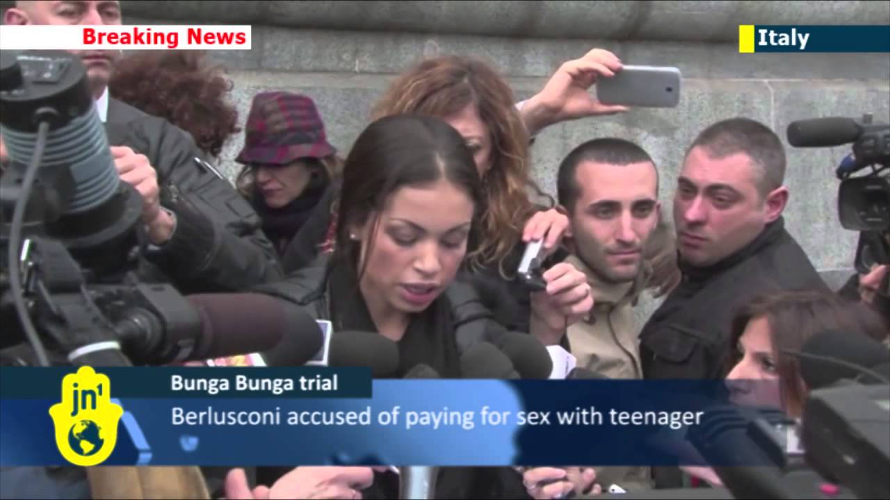Ruby the Heart Stealer protests outside Berlusconi 'Bunga Bunga' trial over prostitute claims