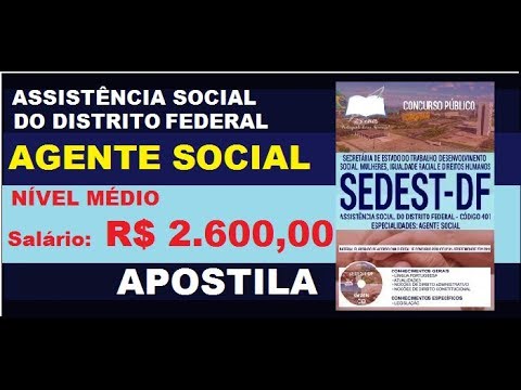 Apostila Concurso SEDEST DF 2019 Assistência Social do DF Especialidade Agente Social
