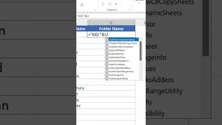 Create folders in File Explorer using Excel
