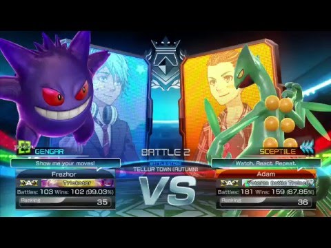 Pokkén Tournament (Frezhor) Gengar vs Sceptile (Adam) Chroma League 165 Pokemon Nintendo Wii U