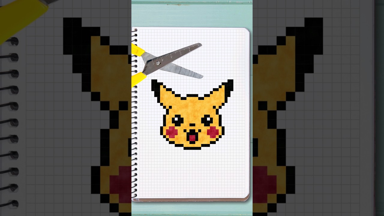 Cute Pikachu Pixel Art ideas #diypixelart #pixelartideas #Pikachu