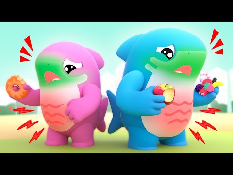 Bubbly Tummy Song | Sharks learn Healthy Habits | Shark Academy Songs for Kids - Songs for Children