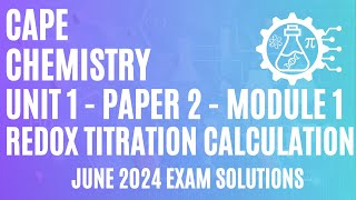 CAPE Chemistry Unit 1 Paper 2 Solutions - May/June 2024 Exam Solutions -  *FULL DETAILED SOLUTIONS*