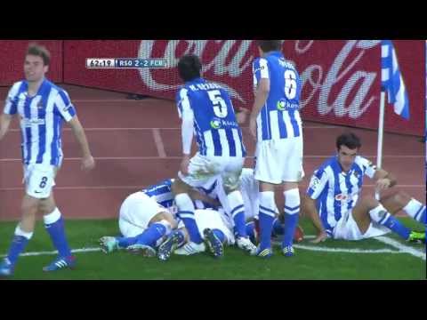 Gol de Chory Castro (2-2) en el Real Sociedad - FC Barcelona - HD