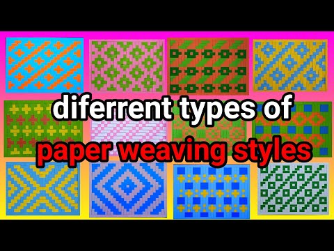 different types of paper weaving styles, paper weaving tutorial, weaving with paper strips. (5)