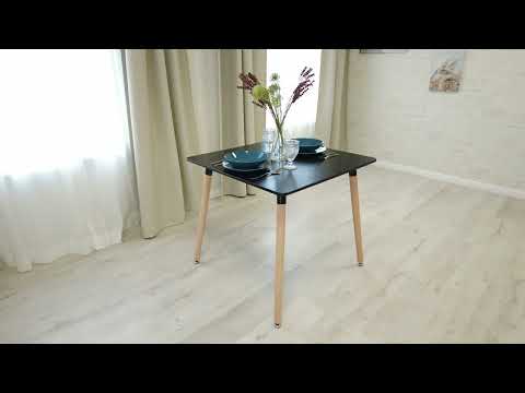 Миниатюра изображения товара Обеденный стол Tetchair John 80x80x75 (белый/натуральный)