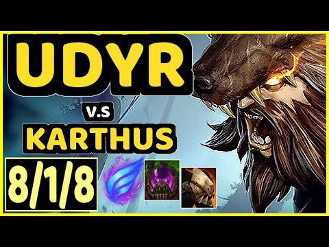 ONFLEEK (UDYR) vs KARTHUS - 8/1/8 KDA JUNGLE CHALLENGER GAMEPLAY - KR