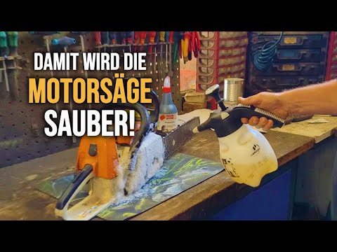 Damit wird deine Motorsäge sauber! Unser Geheimtipp um die Säge von Harz zu befreien!