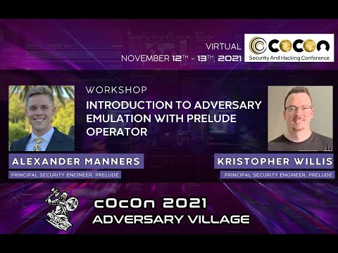 Adversary Village at c0c0n - Workshop:  Introduction to Adversary Emulation with Prelude Operator
